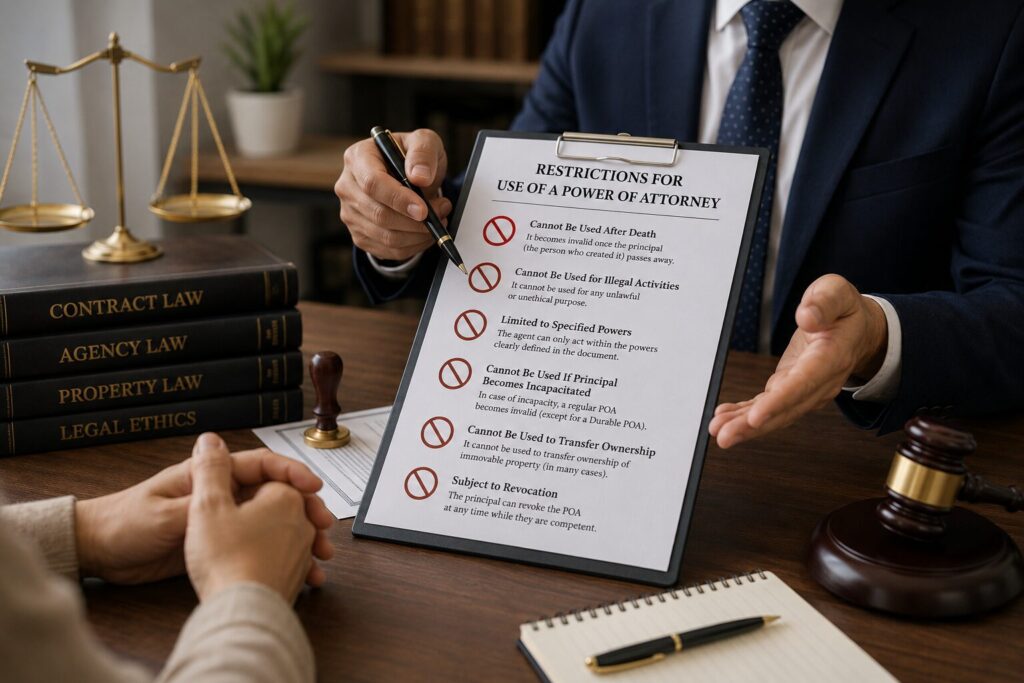 Restrictions for Use of a Power of Attorney