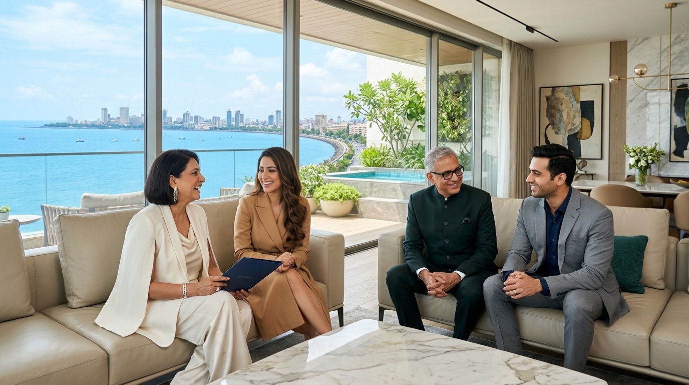 A Mumbai family visiting from London in their Malabar Hill apartment with the will for their flat